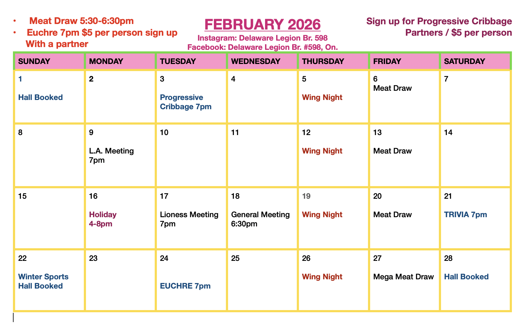 February Calendar